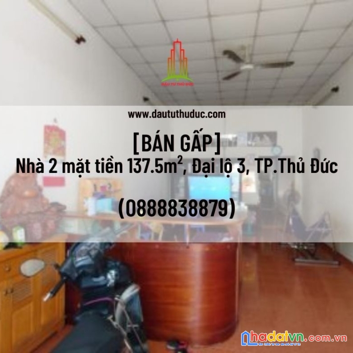 Đầu tư thủ đức – [bán gấp] nhà mặt tiền 88m², đường 5, quận 9