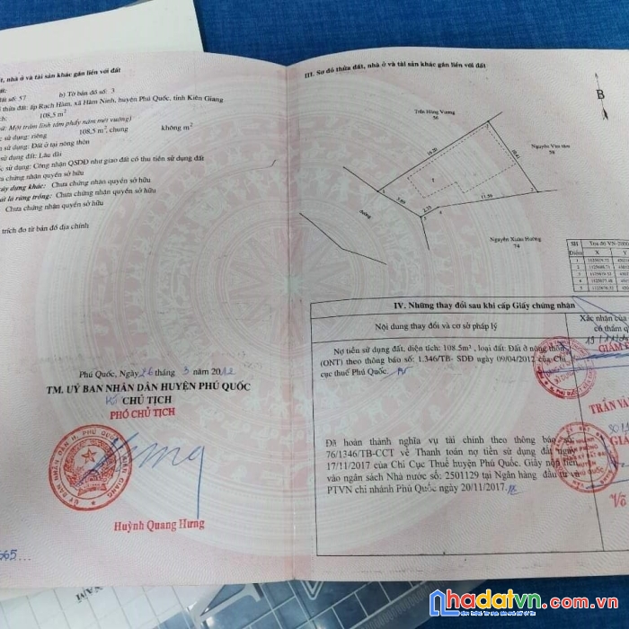 Cần bán đất tặng luôn nhà cấp 4 tại phú quốc, kiên giang.