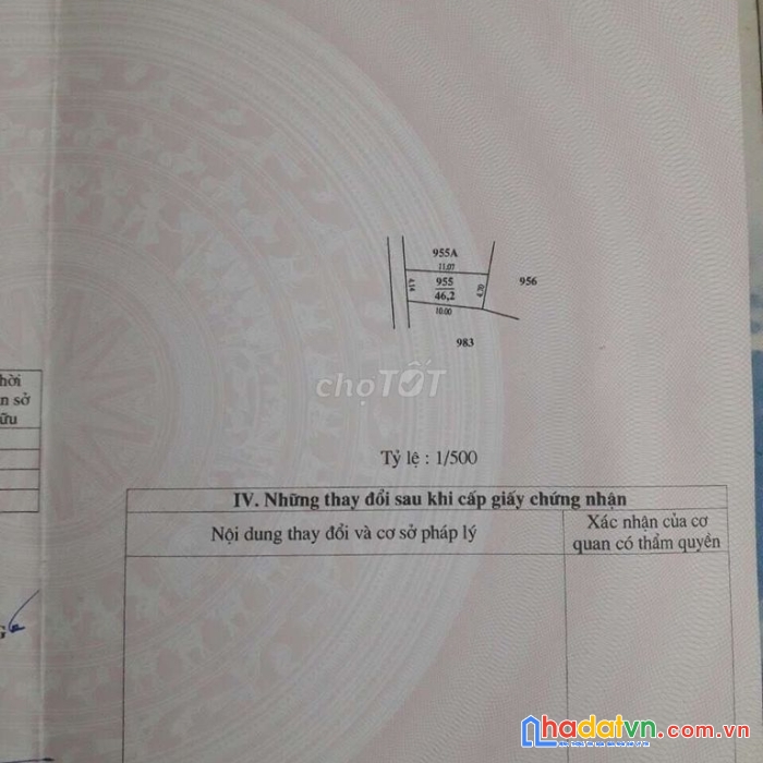 Thổ cư dương nội 46,2m² ngõ oto thông qua nhà 2ty900tr