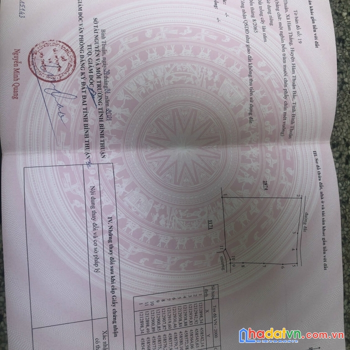 Chính chủ cần bán miếng đất mặt tiền tại khu dân cư cá đồng tỉnh bình thuận