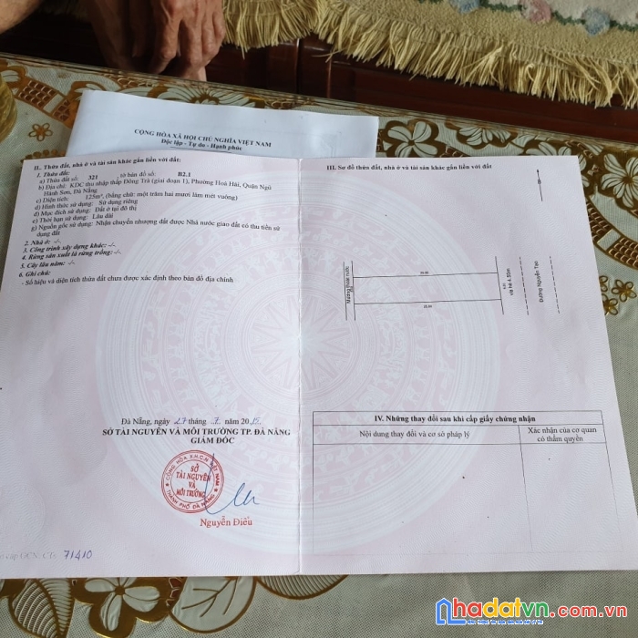 Chính chủ cần bán nhanh lô đất phường hòa hải, quận ngũ hành sơn, đà nẵng