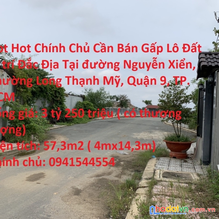 Hot hot chính chủ cần bán gấp lô đất vị trí đắc địa tại quận 9, tp. hcm.