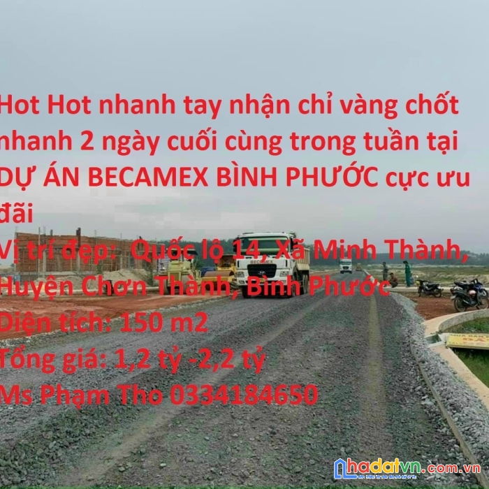 Hot hot nhanh tay nhận chỉ vàng chốt nhanh 2 ngày cuối cùng trong tuần tại dự án becamex bình