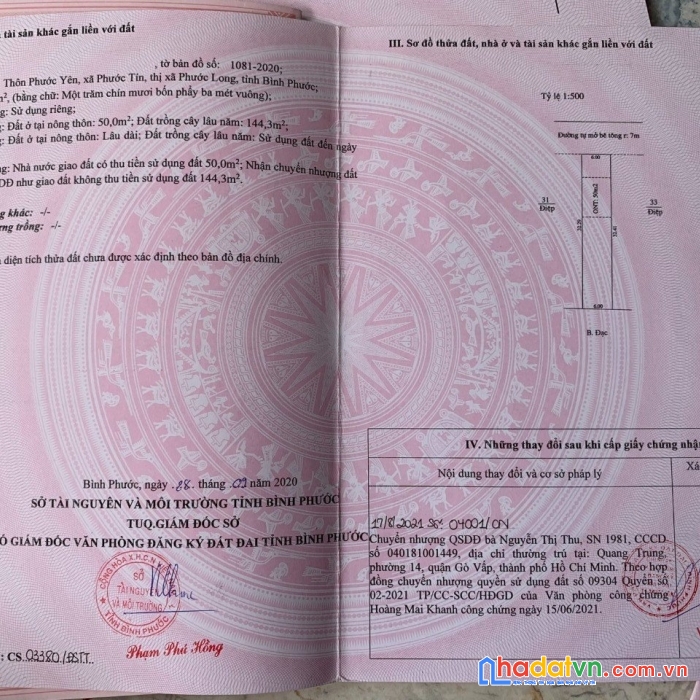 Sở hữu ngay lô đất vị trí  đẹp tại thị xã phước long, tỉnh bình phước.