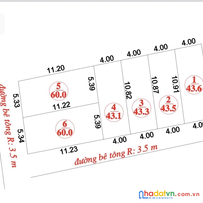 Bán đất lương quy xuân nộn – 43.6m2 – ô tô vào đất