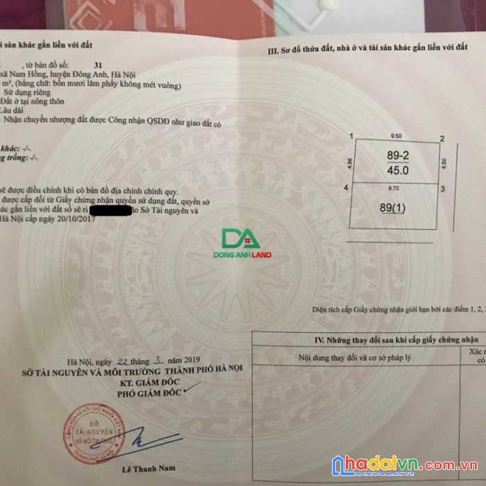 ✅ bán đất nam hồng đônh anh chỉ nhỉnh 1 tỉ