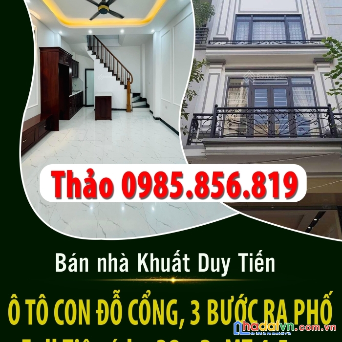 Bán nhà khuất duy tiến, ô tô con đỗ cổng, 3 bước ra phố, full tiện ích, 38m2, mt 4.5 m, 4.95 tỷ