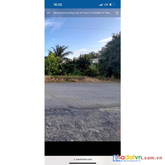 Chính chủ cần bán đất 5tr/m2 tại kiến tường, long an