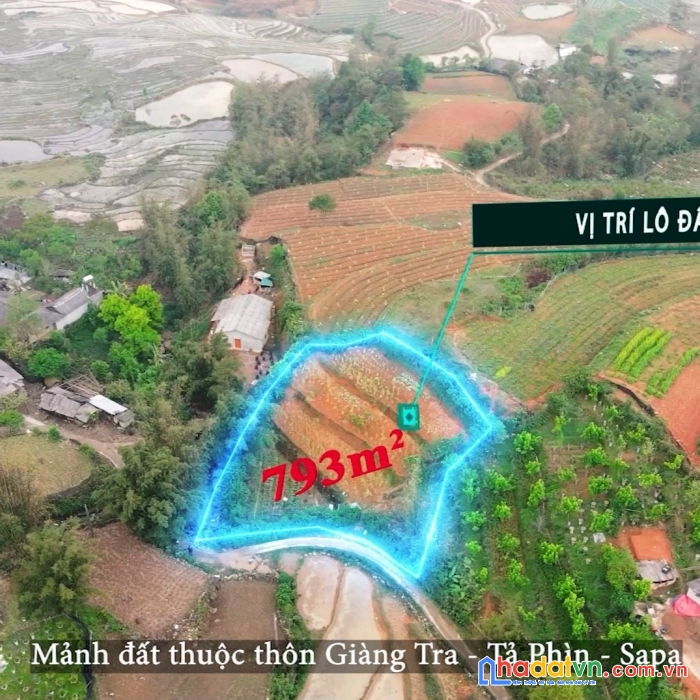 Chủ nhà cần bán gấp mảnh đất 793m2 giàng tra - sapa (0972125742)
