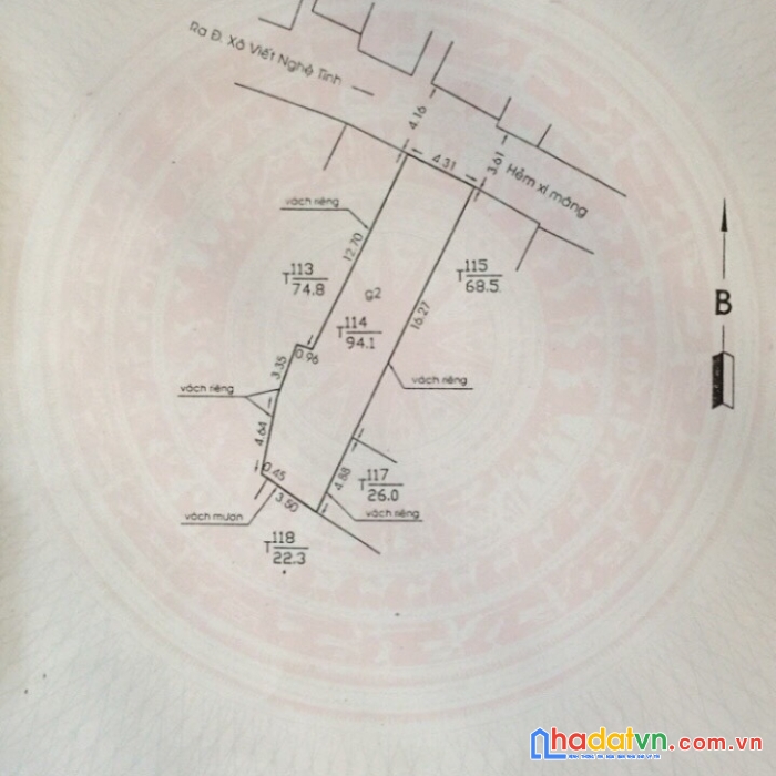 Nhà nát hẻm 4m, xô viết nghệ tĩnh, p21, bình thạnh 94m2, giá 10.5 tỷ