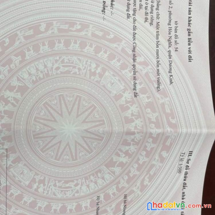 144 m2 mặt đường song he, hòa nghĩa, dương kinh, hp