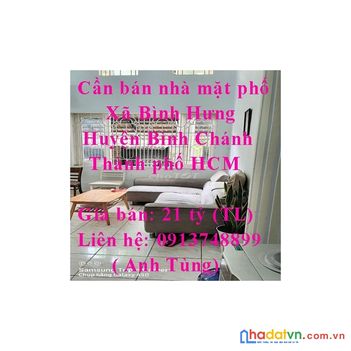 Cần bán nhà mặt phố khu trung sơn, xã bình hưng, huyện bình chánh, thành phố hồ chí minh