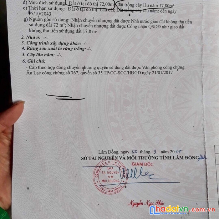 Bán đất định cư hẻm 55 hoàng văn thụ - thị trấn liên nghĩa - đức trọng