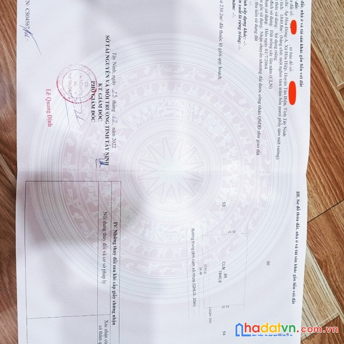 Bán gấp lô đất mặt tiền đường nhựa tại tân biên, tây ninh