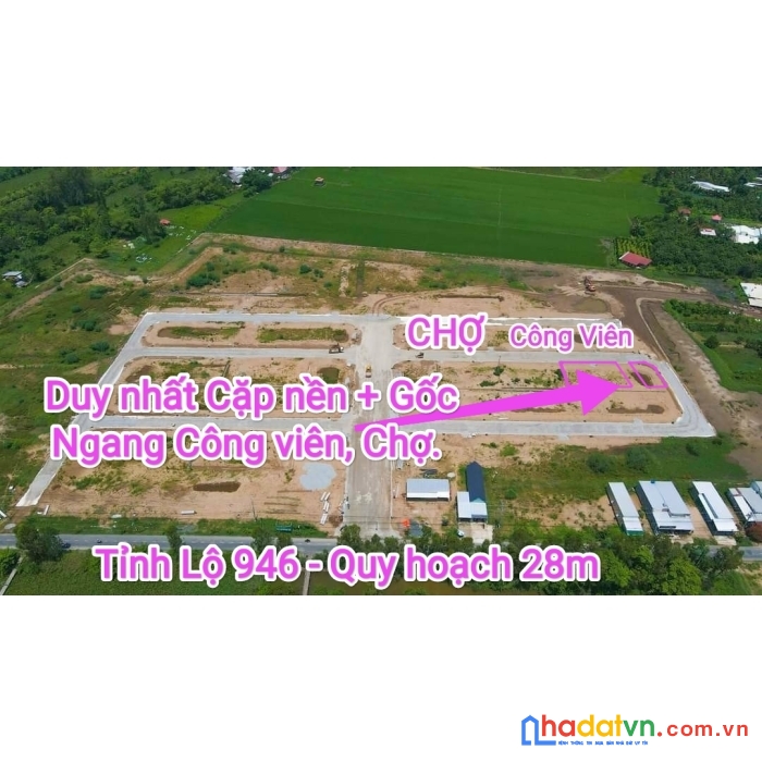 6 nền chợ an long trả trươc 374tr/nền - tặng 6 cây vàng 