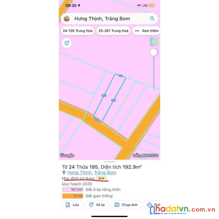 Bán gấp lô đất đẹp vị trí đắc địa tại huyện trảng bom tỉnh đồng nai
