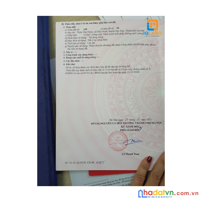 Cần bán 51m2 đất đường 4m ở yên ninh - hiền ninh - sóc sơn - hn - 0966709334