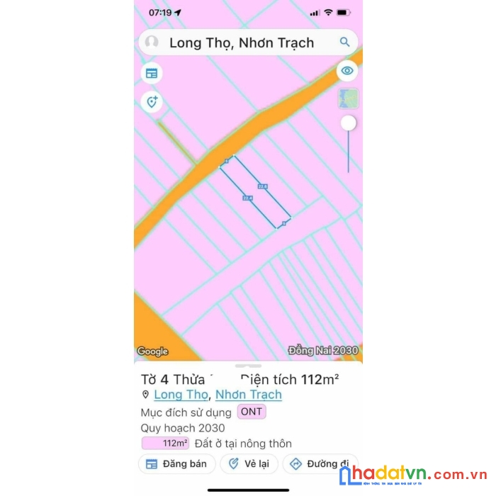 Hot hot hot chính chủ cần bán đất vị trí đẹp tại huyện nhơn trạch, tỉnh đồng nai