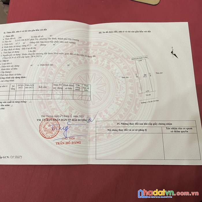 Chính chủ cần bán  nhanh lô đất tại đường phùng chí kiên - tp hải dương