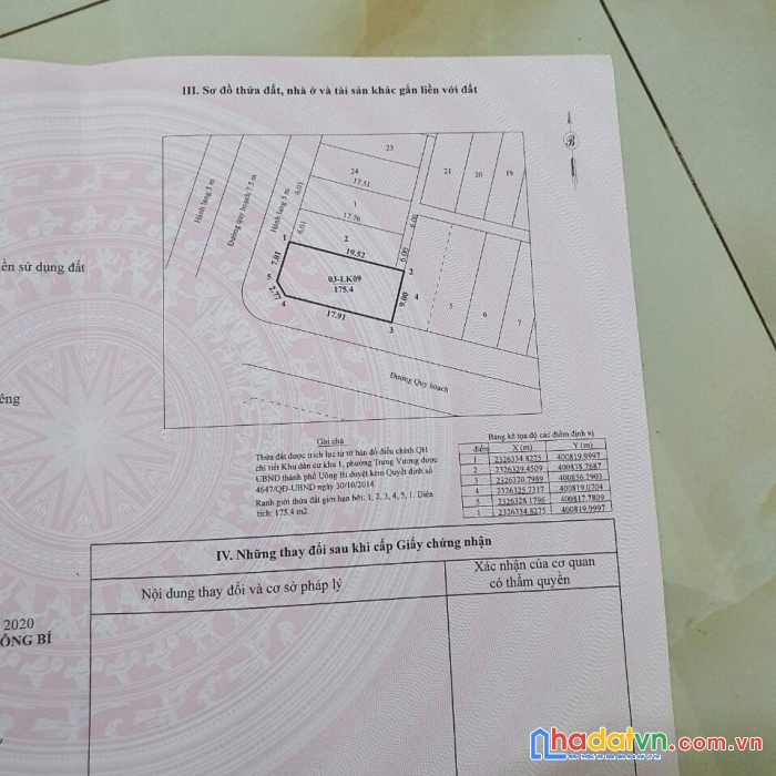 Bán đất khu đô thị công ty thủy lợi miền đông