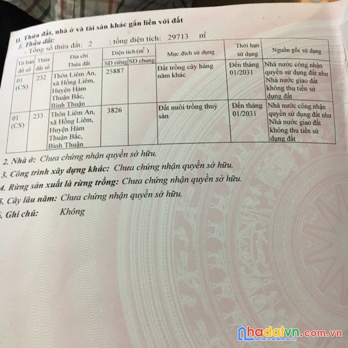 Chính chủ cần bán lô đất vị trí siêu đẹp tại hồng liêm, hàm thuận bắc