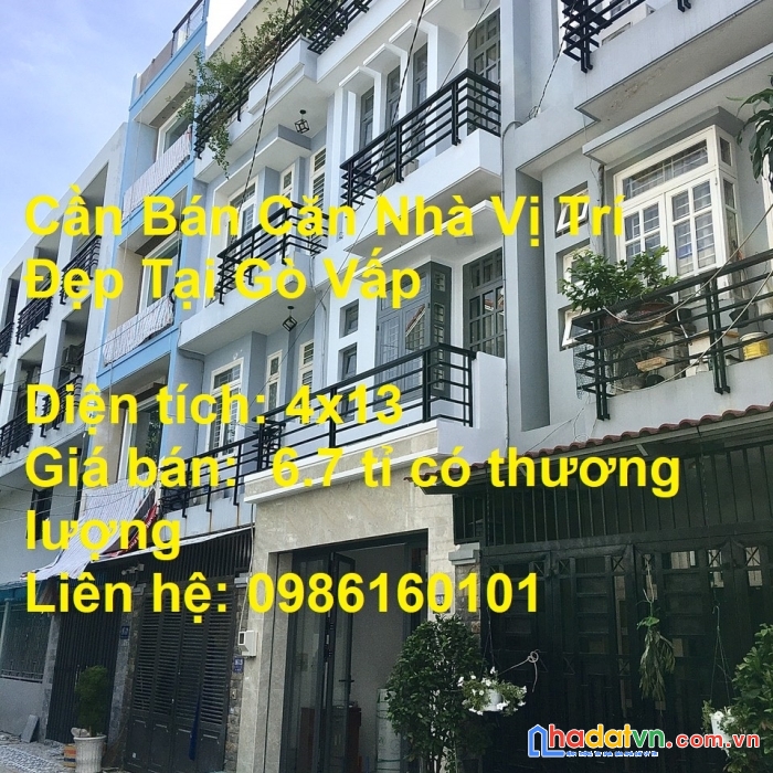 Cần bán căn nhà vị trí đẹp tại gò vấp
