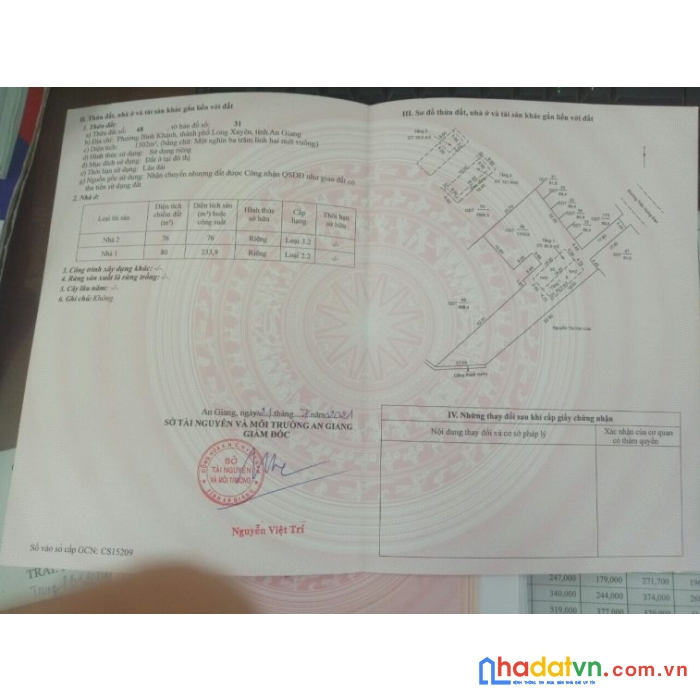 Ngân hàng đứng bán thửa đất mặt tiền đường trần hưng đạo – phường bình khánh – tp long xuyên –
