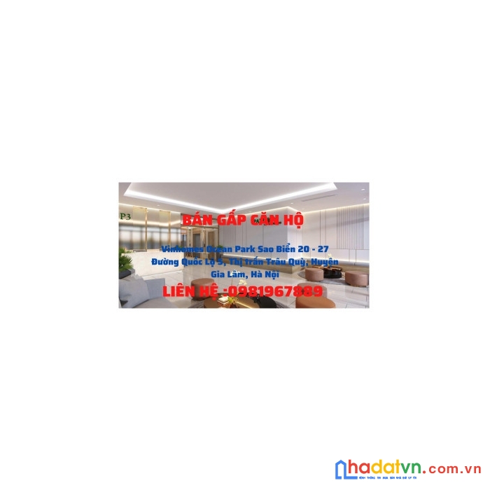 Bán biệt thự vinhomes ocean park sao biển 20 - 27 đường quốc lộ 5, thị trấn trâu quỳ, huyện gia
