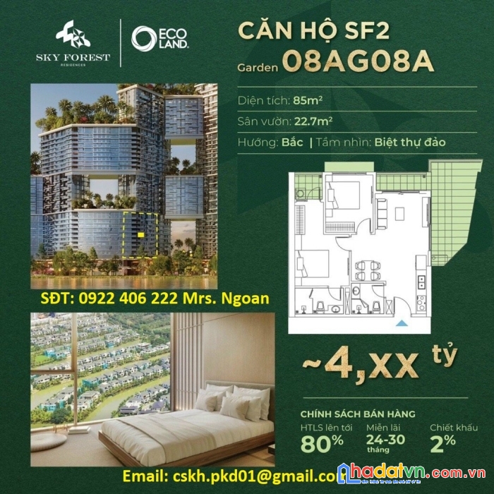 Duy nhất căn cuối cùng tòa sf2 08ag08a  sky forest - vẽ thiên nhiên lên bầu trời.