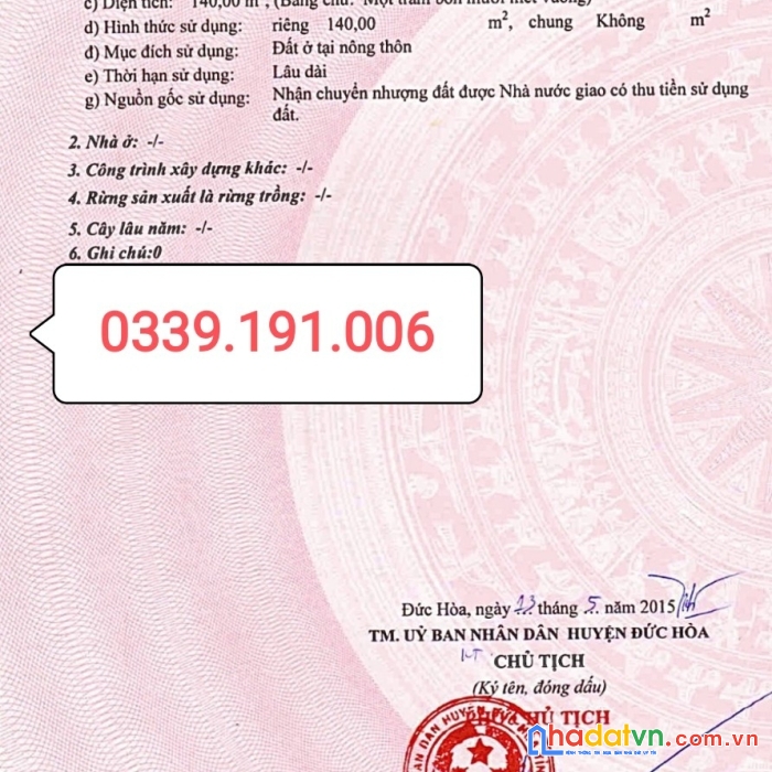 Chính chủ  bán gấp lô đất resco đức hoà 3, đối diện khu công nghiệp, giá rẻ