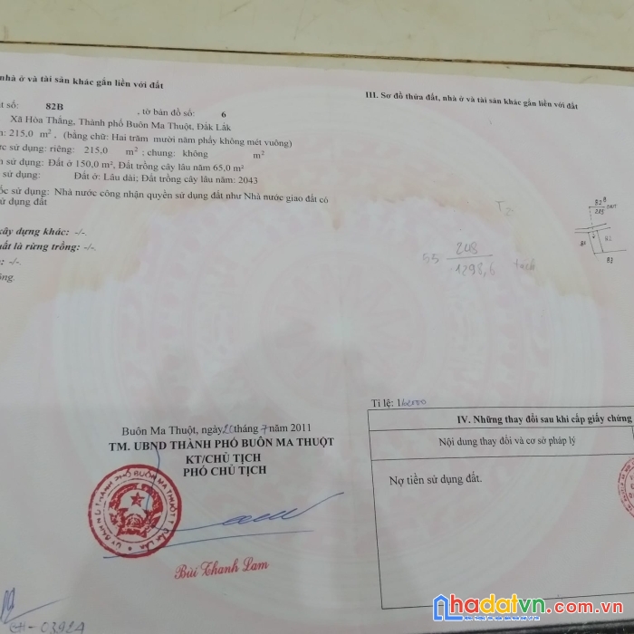 Bán miếng đất chính chủ tại thôn 2 xã hòa thắng, buôn ma thuột, đăk lăk