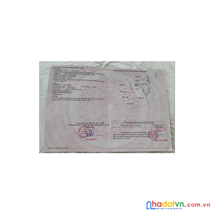 Chính chủ cần bán nhà tại : số 66 phan bội châu – p.sơn phong – tp hội an – quảng nam .