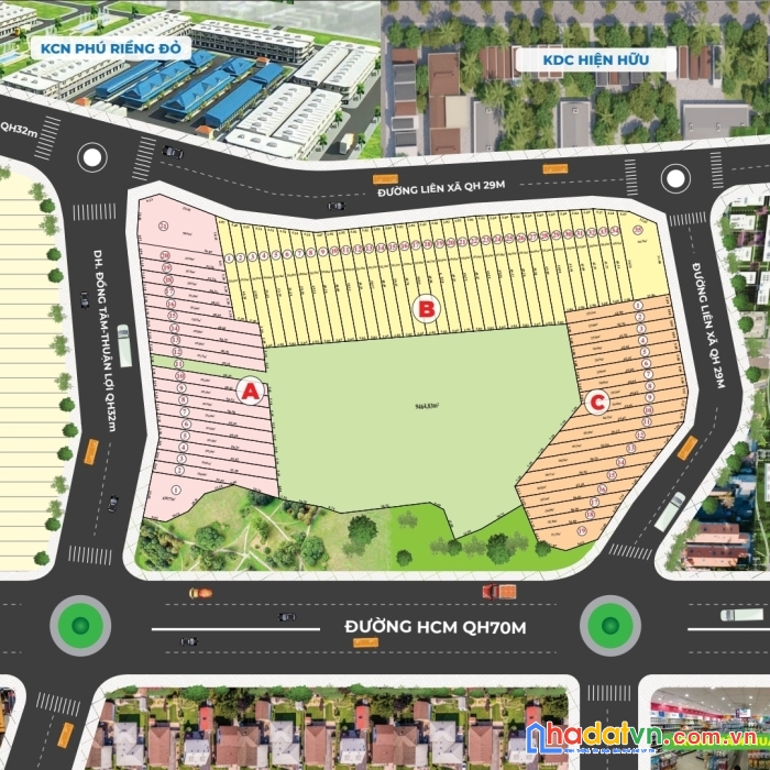 Đất f0 mặt tiền đường 32m và 29m