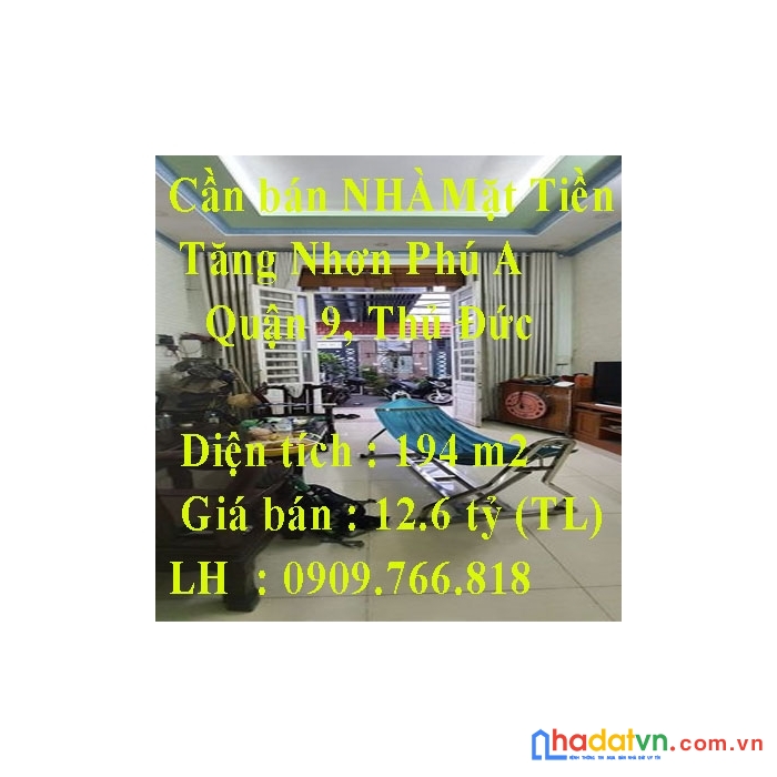 Cần bán mặt tiền 8m2 tăng nhơn phú a quận 9 thủ đức