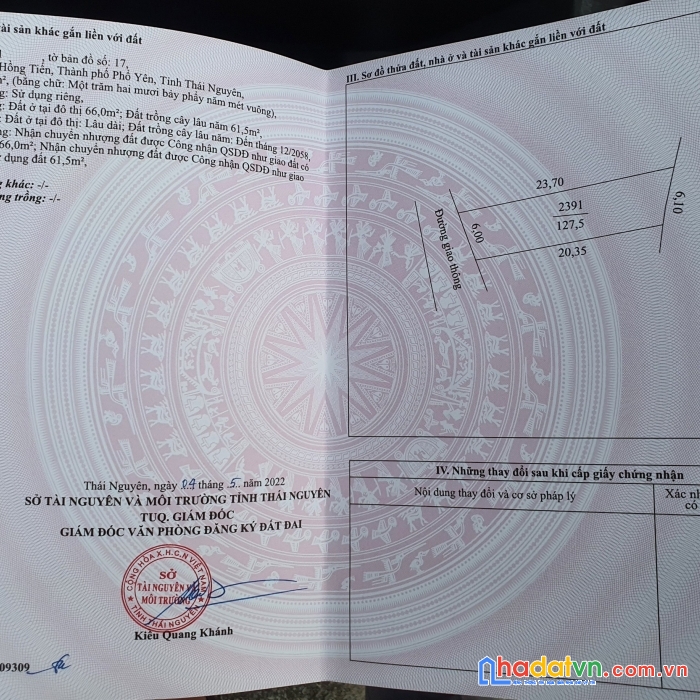 Bán lô đất chính chủ siêu tiềm năng cho khách đầu tư tại phường hồng tiến