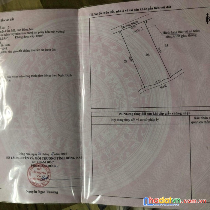 Bán gấp lô đất trang trại vị trí đẹp tại ql 56 – cẩm mỹ đông nai