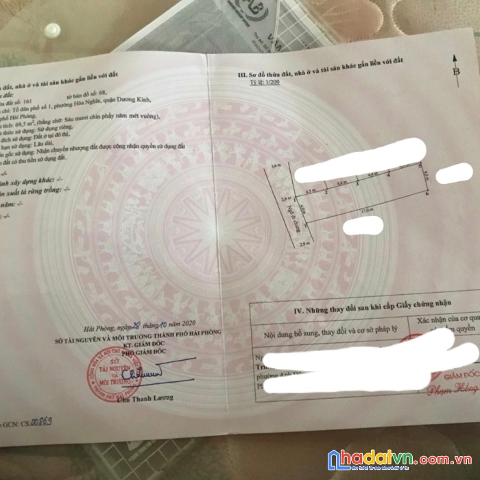 Siêu phẩm 69,5m2 chỉ 1,x tỷ tại hòa nghĩa, dương kinh, hp