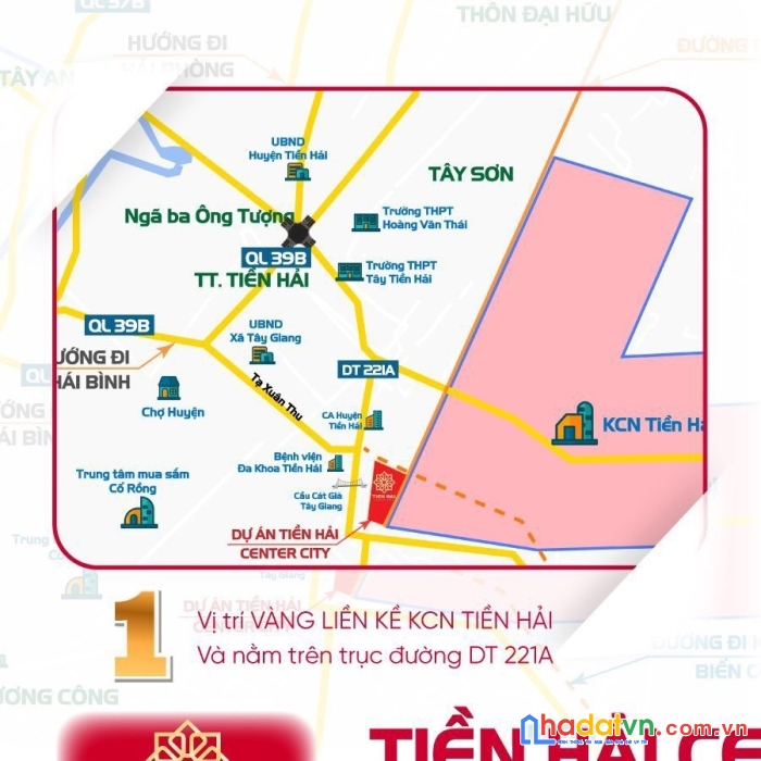 Mở bán  đợt 1 dự án tiền hải center city giá đầu tư