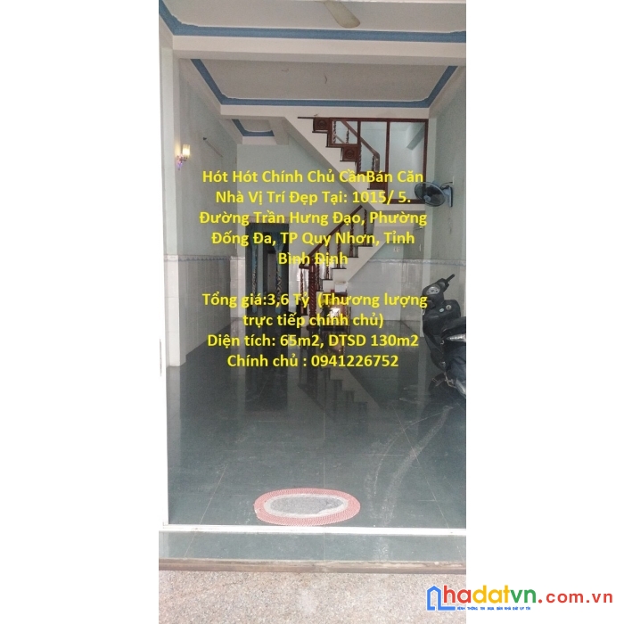 Hót hót chính chủ cầnbán căn nhà vị trí đẹp tại:  tp quy nhơn. tỉnh bình định