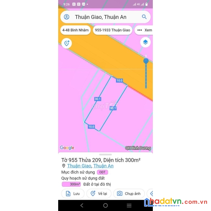 Cần bán lô đất full thổ cư tại phường thuận giao, thành phố thuận an, bd.
