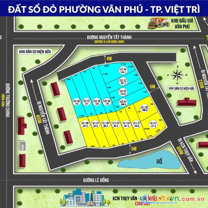 Chính chủ cần bán lô đất khu phân lô vân phú – tp việt trì.
