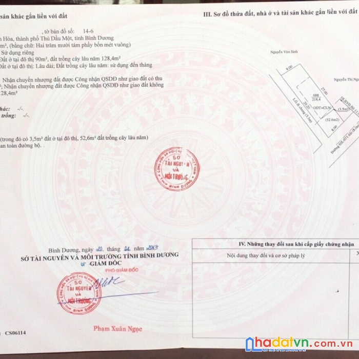 Chính chủ cần bán lô đất vị trí đẹp tại thành phố thủ dầu một,tỉnh bình dương