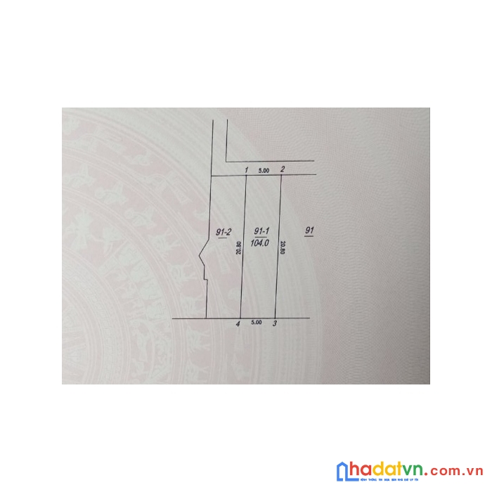 Bán mảnh đất rộng 104m2 ở phố ngọc trì, thạch bàn