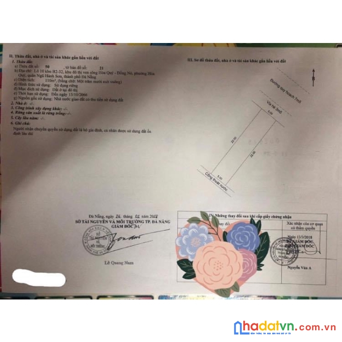 Chủ cần tiền bán lô đất siêu đẹp khu nam hoà xuân, tp đà nẵng