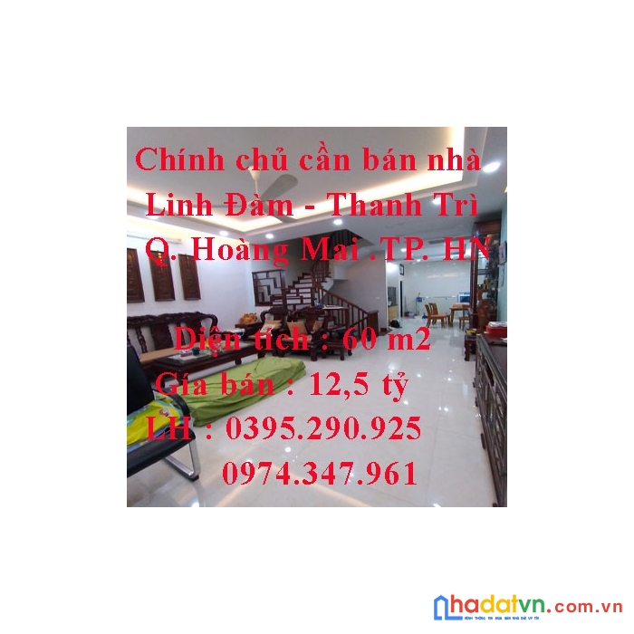 Chính chủ cần bán nhà ở  liền kề tây nam linh đàm, quận hoàng mai , tp  hà nội