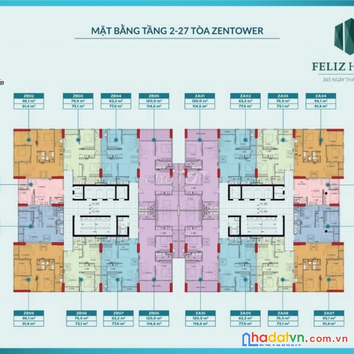 Bán căn 3n đẹp nhất feliz hoàng mai 120m2 giá 5,2 tỷ