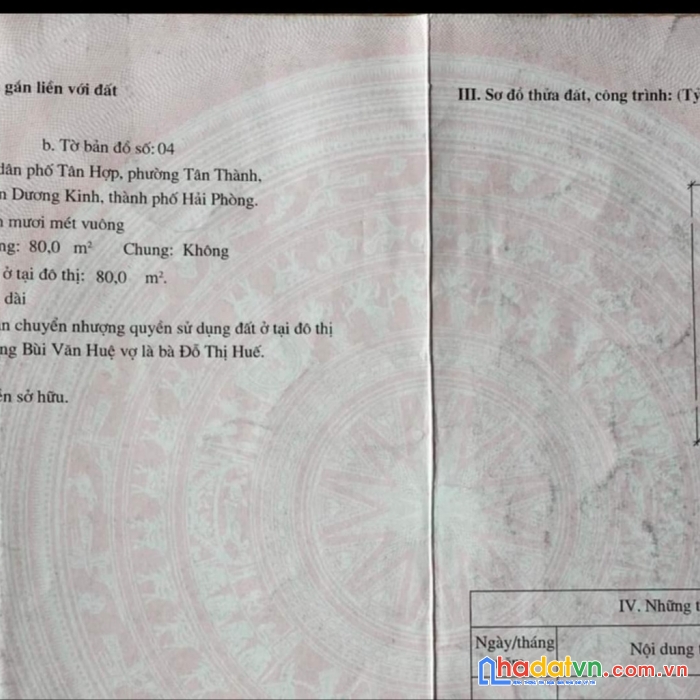 Chỉ hơn 1 tỷ sở hữu ngay 80m2 tại tân thành, dương kinh