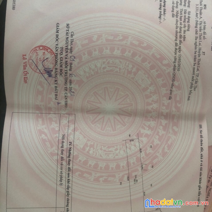 Bán gấp 3 nền mặt tiền lộ huyện tại huyện thới lai, cần thơ