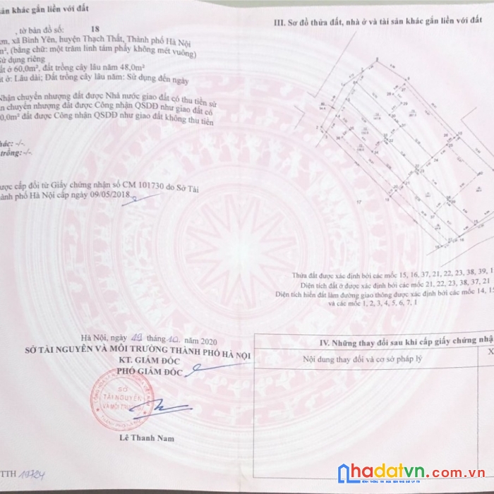 Chính chủ cần bán 108m đất giáp khu tđc đh quốc gia hn giá cực kỳ hấp dẫn