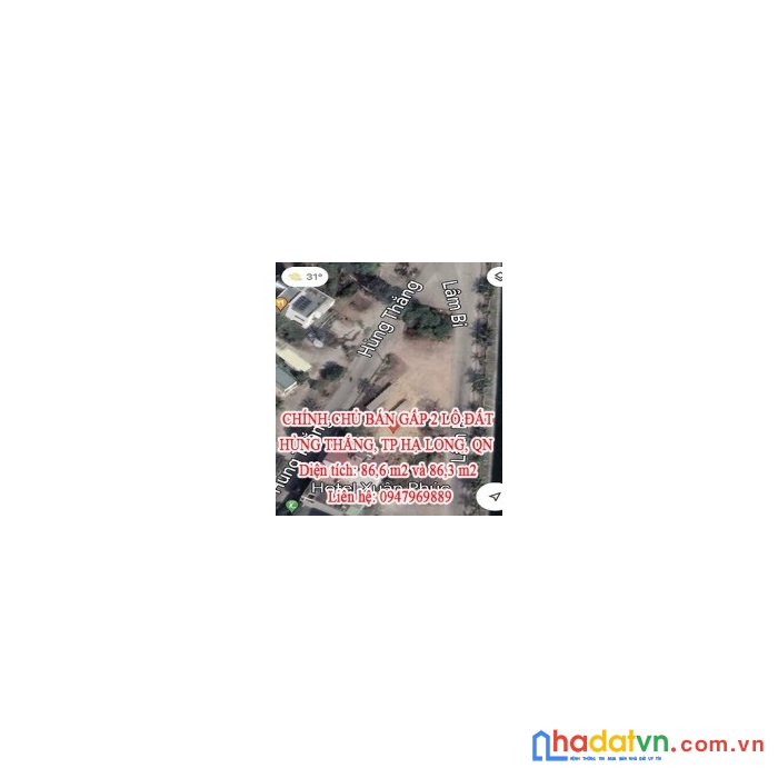 Chính chủ bán gấp 2 lô đất hùng thắng, hạ long, quảng ninh